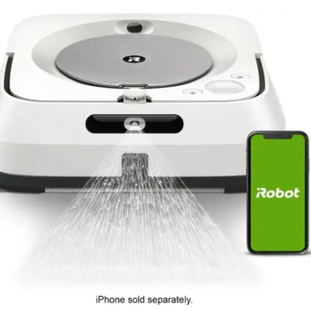 iRobot White and Gray Floor Mopping Robot